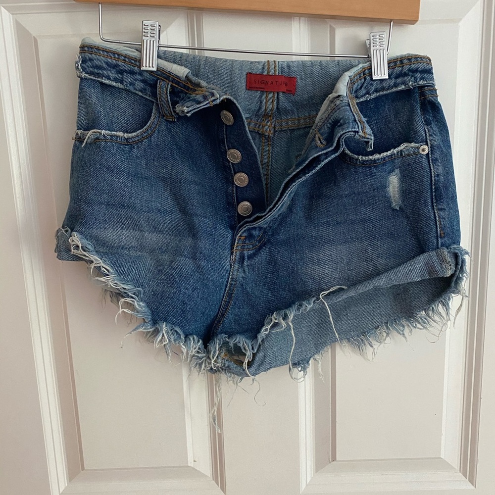 High Rise Jean Shorts